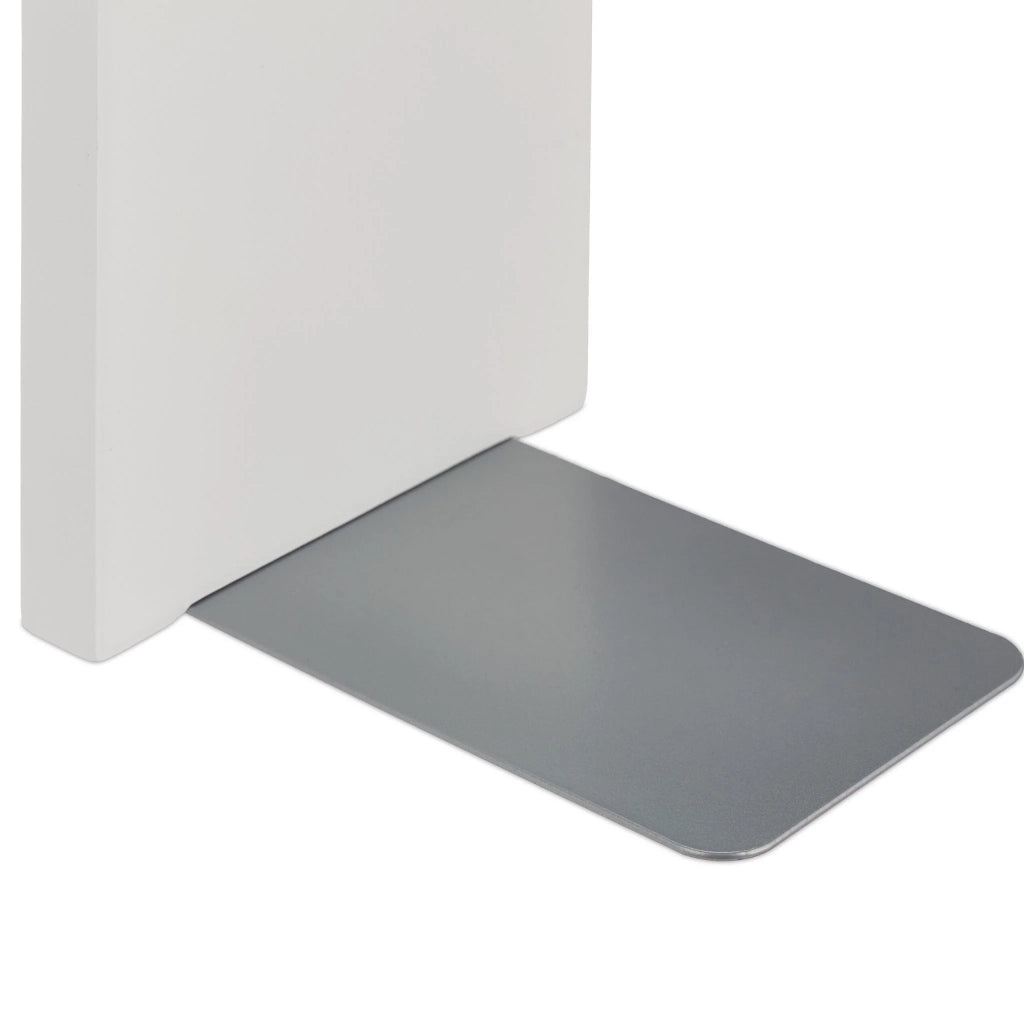 Set di 2 fermalibri moderni design essenziale scrivania 20 x 10 x 18 cm in bambù bianco 13_0014442