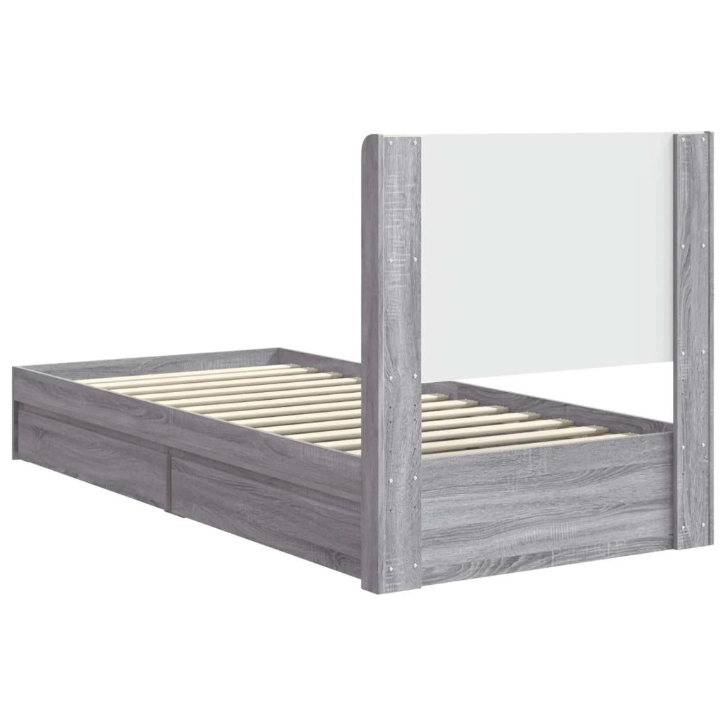Struttura del letto con stoccaggio e testata Grigio Sonoma 3414060