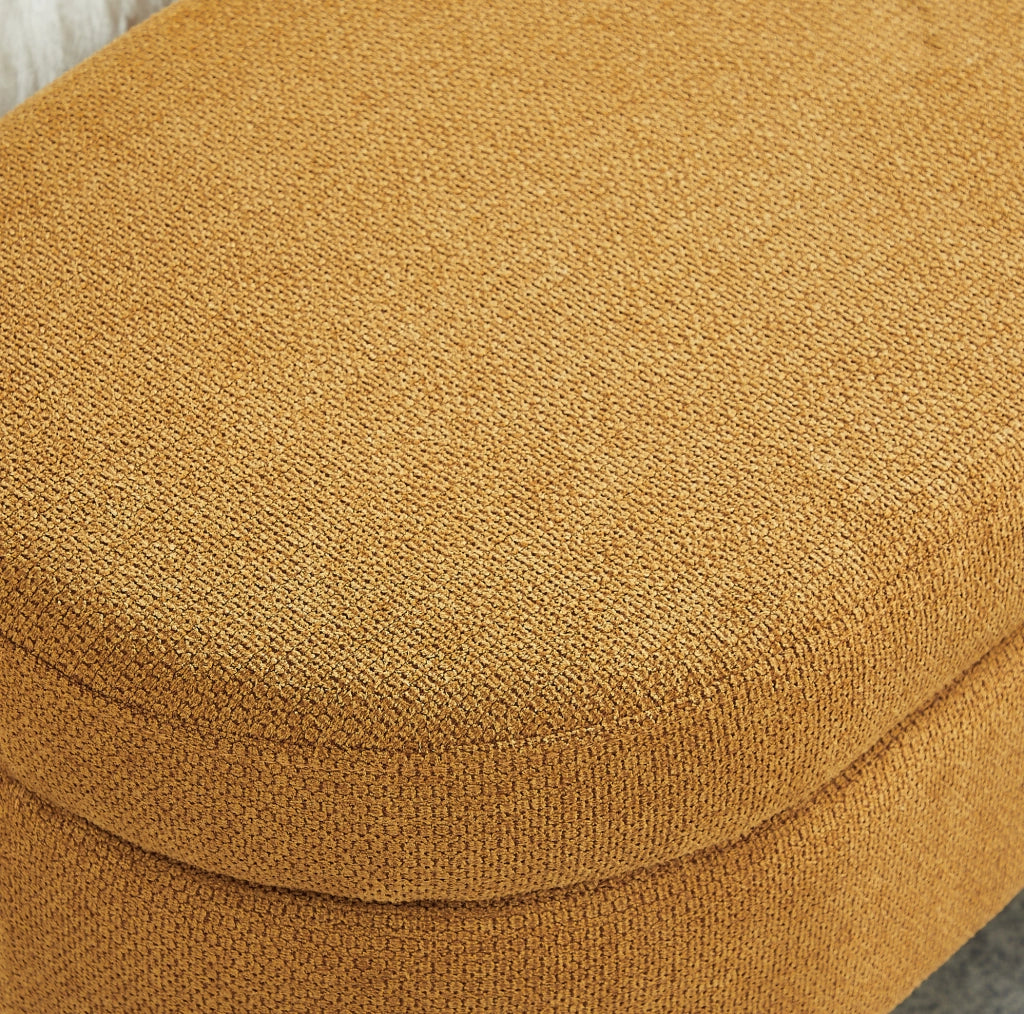 Panca con spazio contenitore 110 cm rivestita in chenille, ideale per ingresso, camera o soggiorno