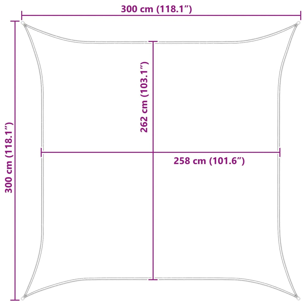 Vela da ombra solare-Telo Ombra-Vela Ombreggiante-Parasole a Vela Arancione e Marrone 3 x 3 m