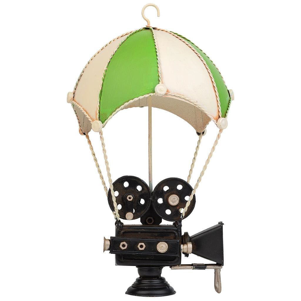 Parapendio in metallo verde 18x17x30h