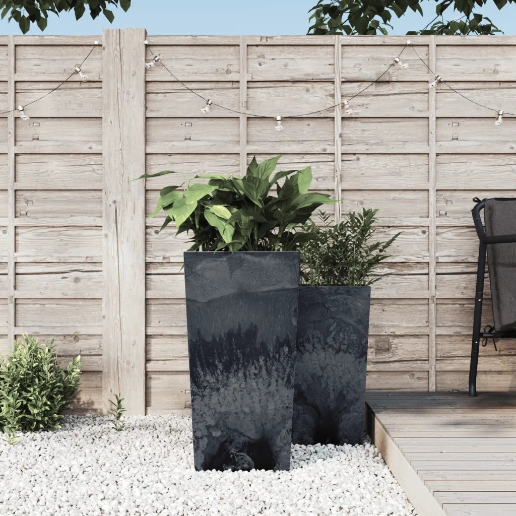 Fioriera | Cassetta per fiori | Vaso con Interno Rimovibile Antracite 21/49 L PP Cemento