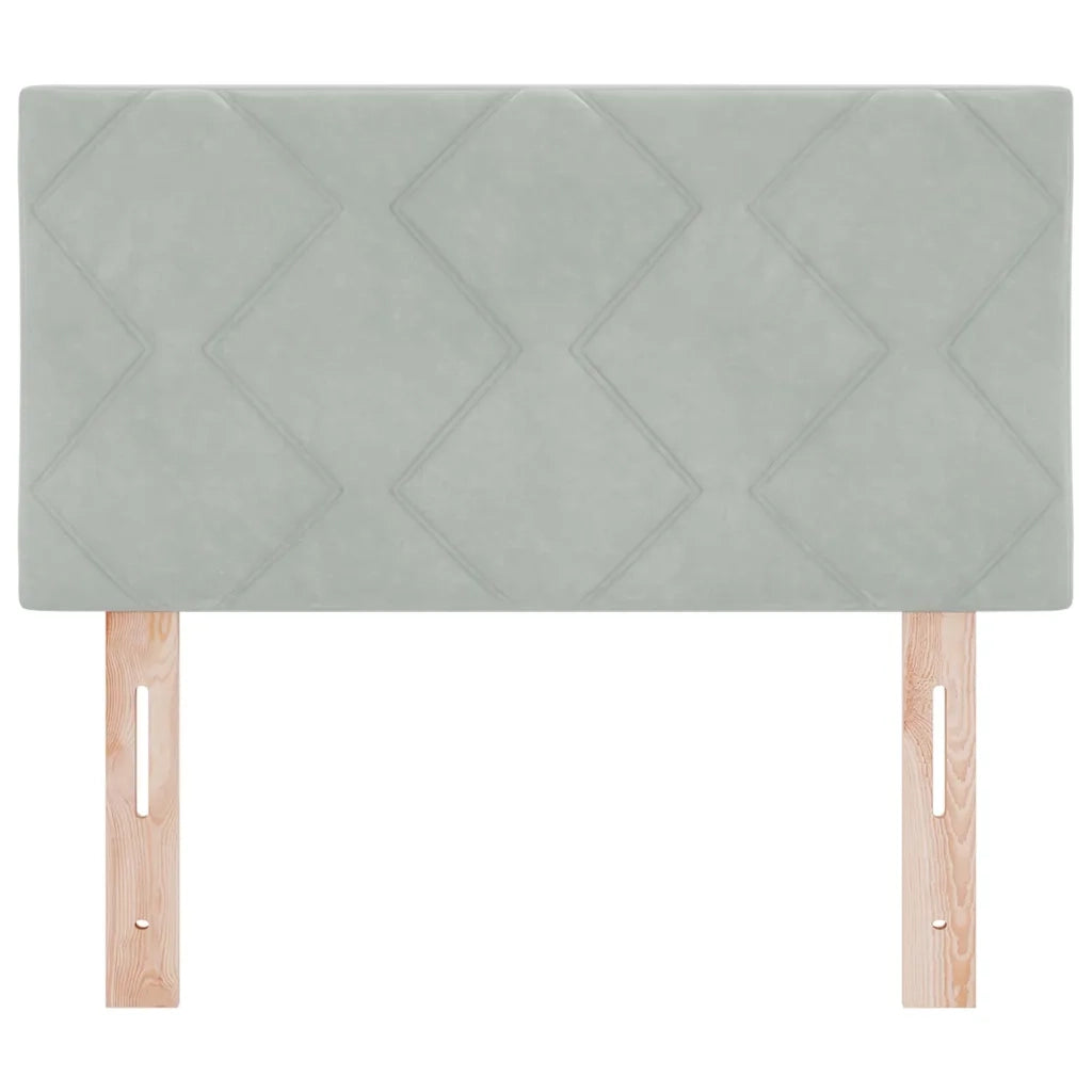 Testiera | Testata LED Grigio chiaro 80 cm Velluto