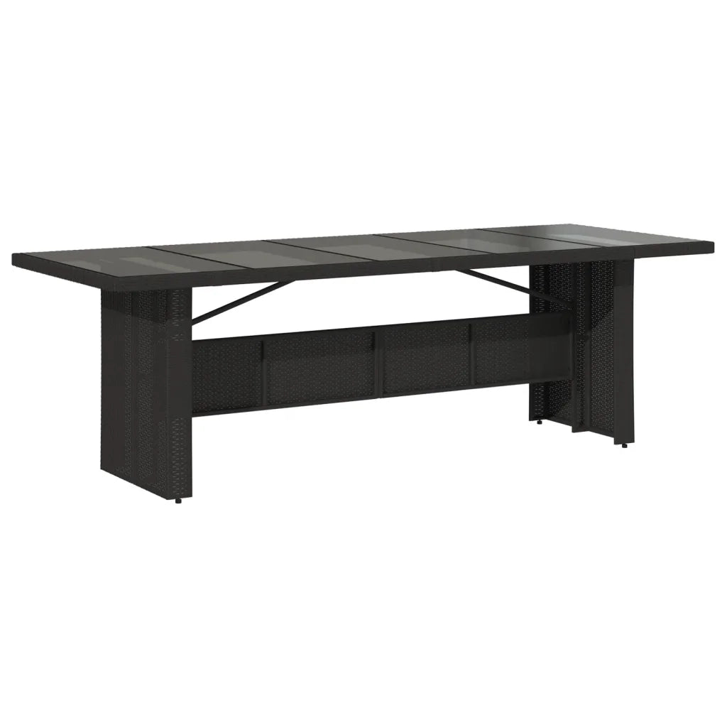 Set da Pranzo da Giardino 11 pz con Cuscini in Polyrattan Nero 3277644