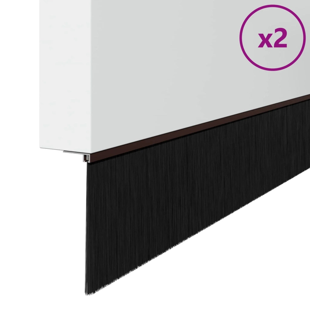 Spazzole per porte autoadesive 2 pz Marrone 100 cm CFW2625659