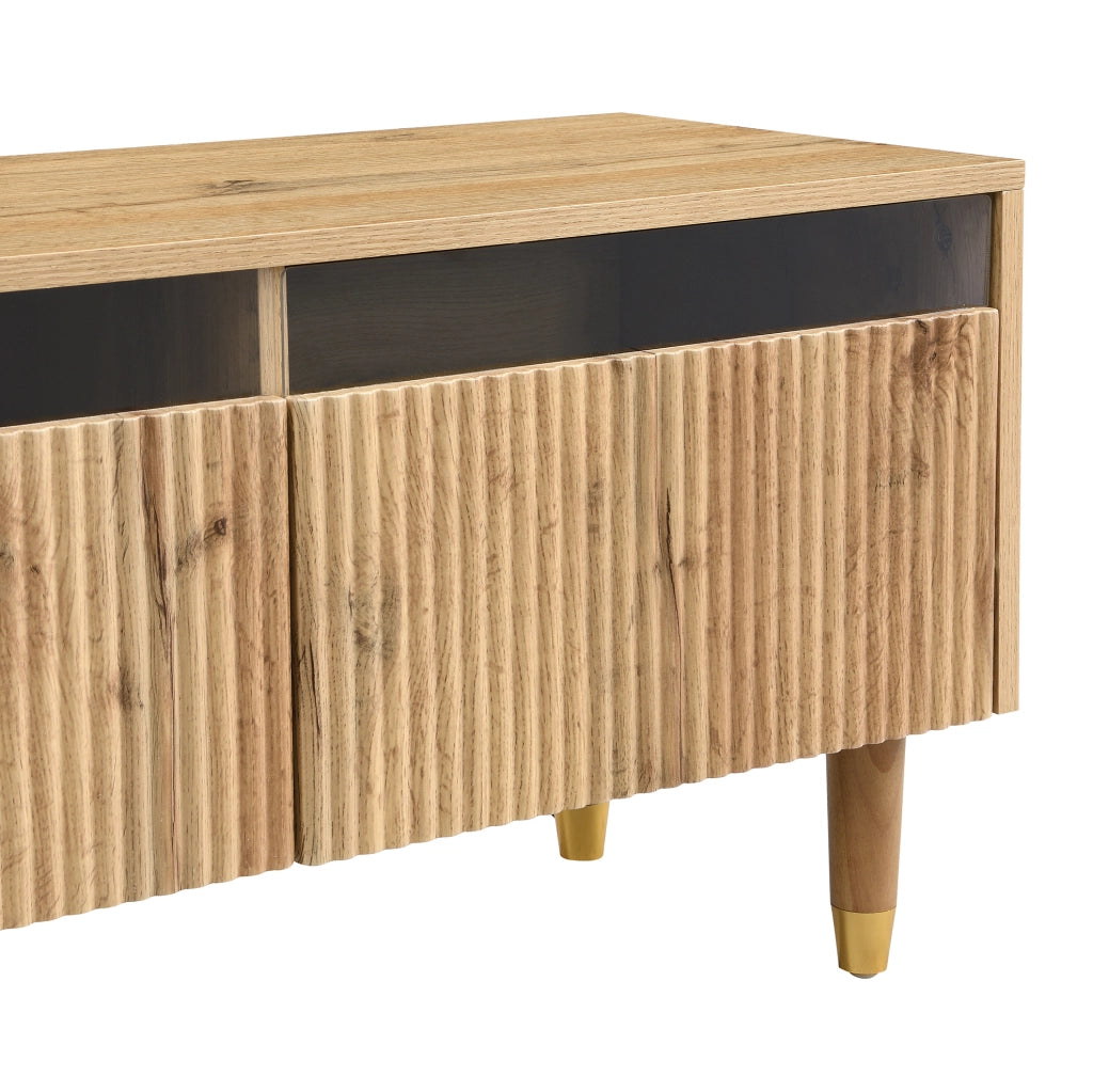 Mobile TV moderno 178 cm con 4 cassetti e passacavi in MDF effetto legno