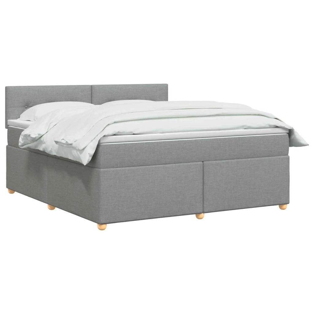 Letto box spring con materasso Grigio Chiaro 180 x 200 cm 3452478
