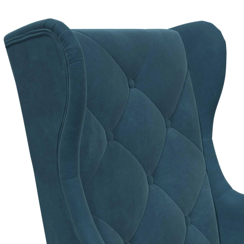 Poltrona-Divano Sedia Blu Velluto 462951