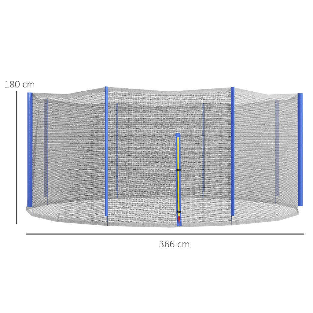 Rete di Sicurezza per Trampolino ¨C zephmum ¨C 366 cm Diametro, 8 Montanti
