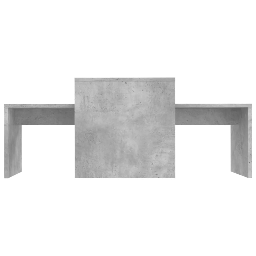 Set tavolino da caffè 100 x 48 x 40 cm multistrato grigio 02_0042099