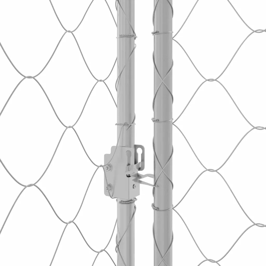 Gabbia per cani Argento 200 x 200 x 200 cm Acciaio zincato 42009134