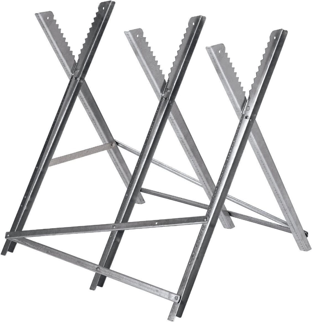 Einhell 4500067 Cavalletto per Tronchi Pieghevole Regolabile 3 Altezze 80 cm Portata 150 Kg colore Argento