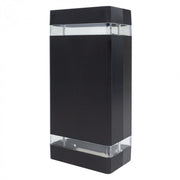 Applique esterna nera moderna 2xGU10 15W IP44 Ecolight