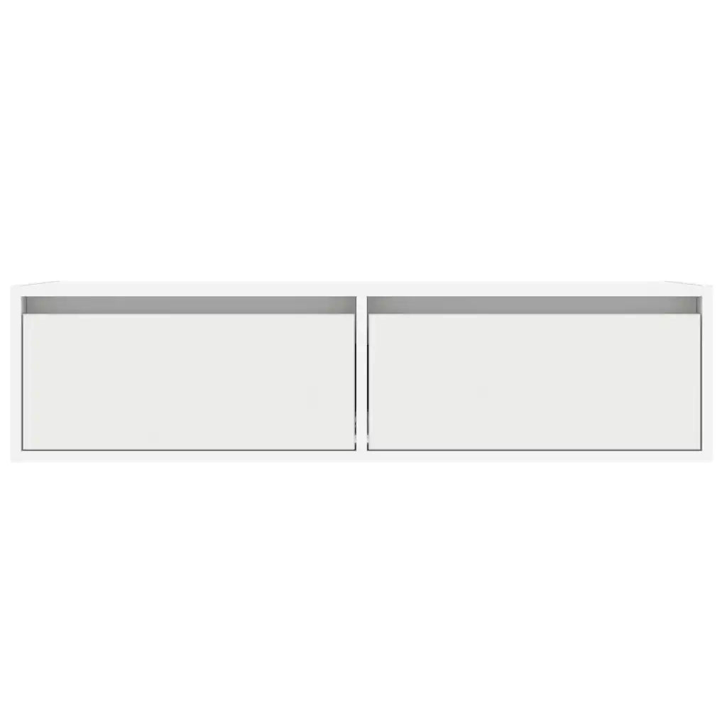 Mobile Porta TV con Luci LED-Mobile per TV-Credenza TV Bianco 100X35,5x25 cm