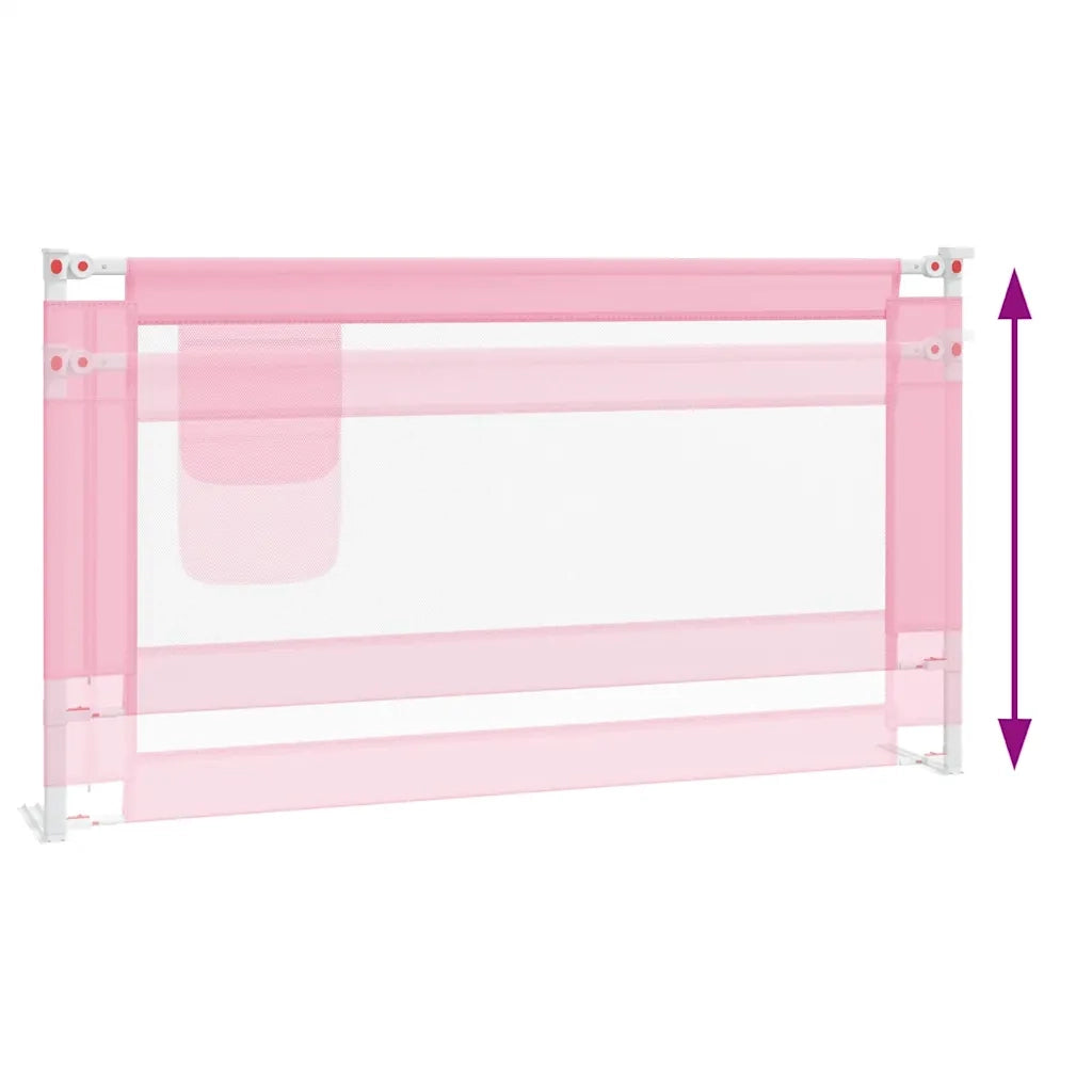 Sponda Letto di Sicurezza per Bambini Rosa 150x25 cm Tessuto CFW4196238