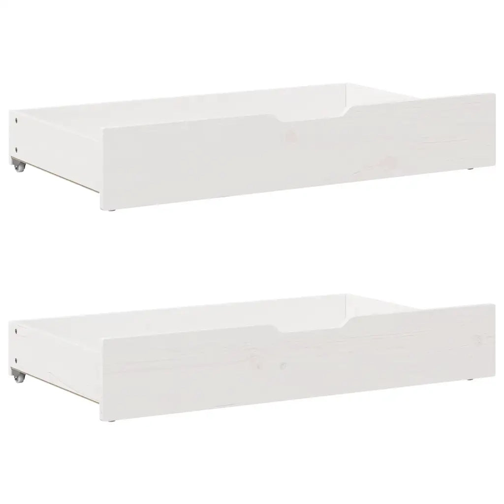 Giroletto senza Materasso Bianco 200x200 cm Legno Massello Pino 3301445