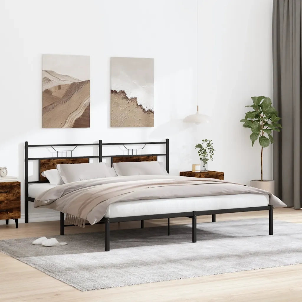 Giroletto senza Materasso Rovere Fumo 183x213 cm in Truciolato 4106748