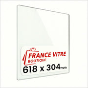 618 x 304 x 4 mm - Vetro per stufa a legna - vetro camino di ricambio - vetro per caminetto resistente al fuoco - France Vitre