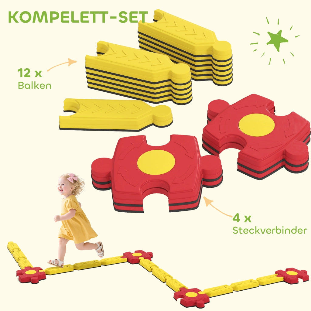 Set Gioco Equilibrio per Bambini ¨C Minimal ¨C Giallo e Rosso