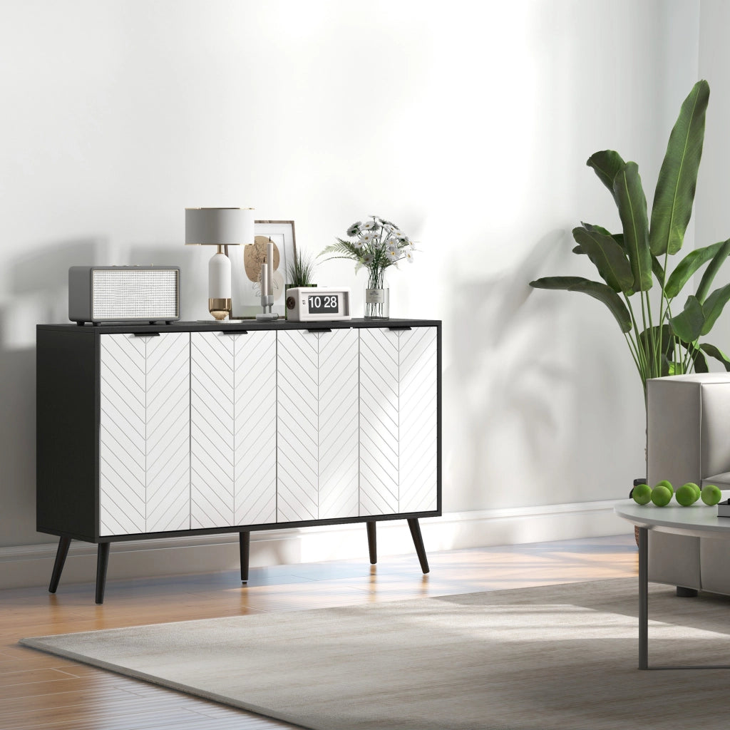 Armadio ¨C zephmum ¨C Bianco e nero 120x35x77,4 cm