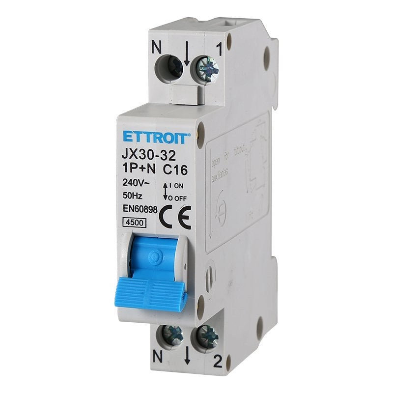 Interruttore Magnetotermico Automatico 1P+N 16A 4500A 220V Salvavita Stotz Occupa 1 Modulo DIN