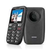 BRONDI AMICO STILOSO (NERO) - TELEFONO CELLULARE PER ANZIANI - TASTO SOS - TORCIA - CONTROLLO REMOTO - ANNUNCIO VOCALE - FOTOCAMERA
