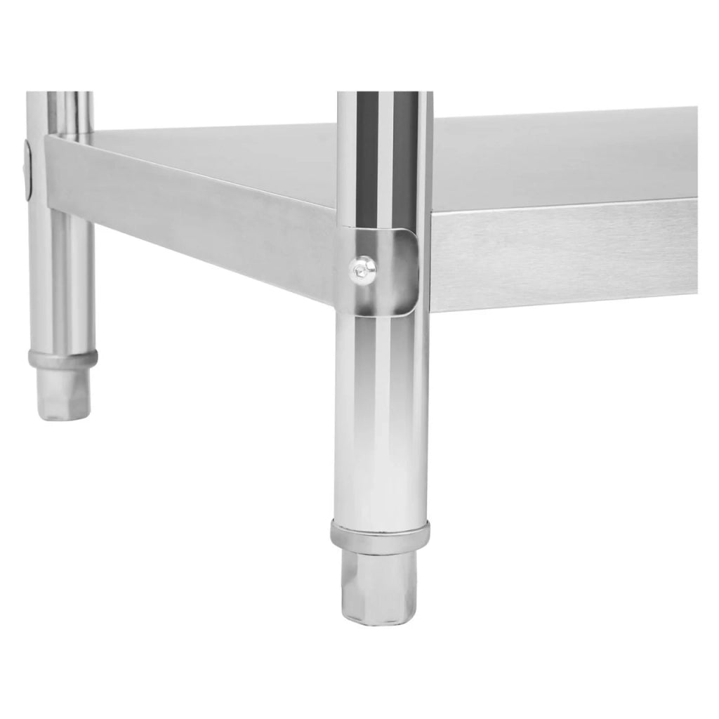 Tavolo da lavoro professionale in acciaio inox da cucina angolare in acciaio inox 90 x 70 cm portata 300 kg 14_0003648