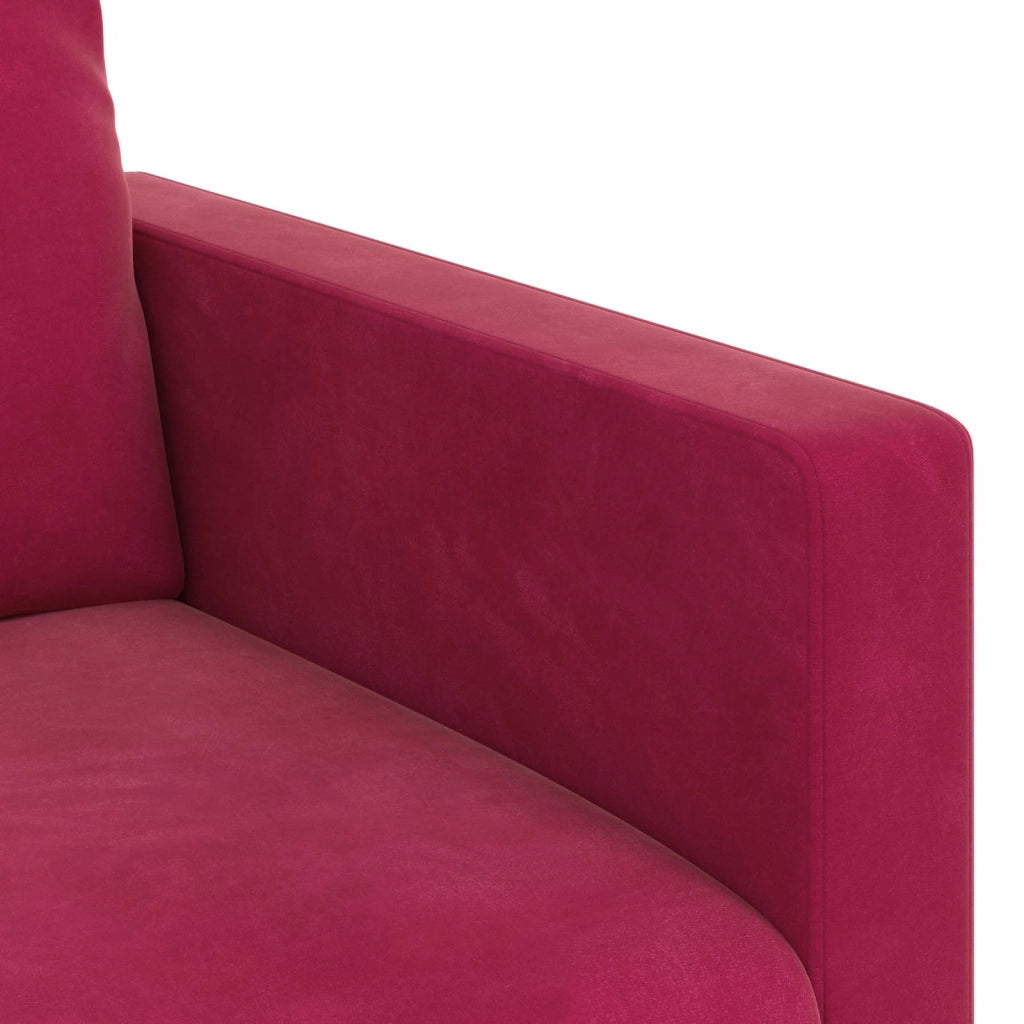 Set di divani 2 pz Rosso Vino Velluto 3407630