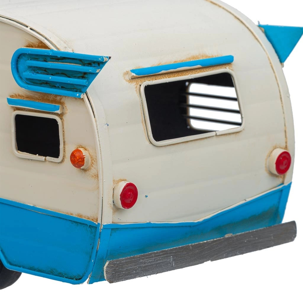 Caravan metallo blu 28x12.5x15h cm