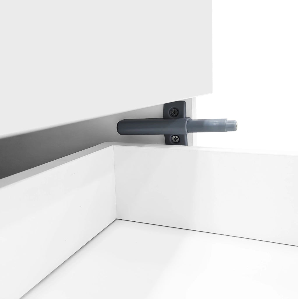 Sideboard bianco lucido con 2 ante e 4 cassetti