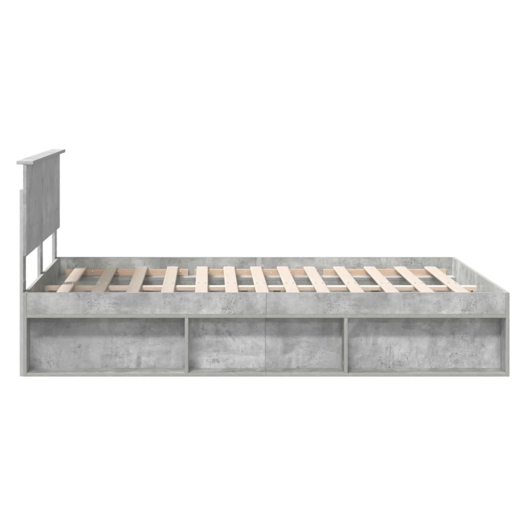 Letto matrimoniale | Letto per adulti | Struttura del letto Calcestruzzo 140 x 200 cm Legno multistrato