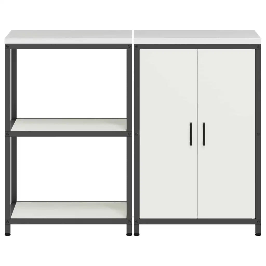 Set di Stoccaggio per Cucina con lo scaffale 2 pcs Bianco 3392688