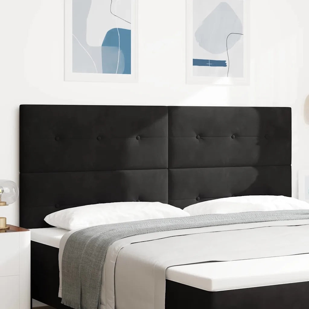 Testiera | Testata Nero 200 cm Velluto