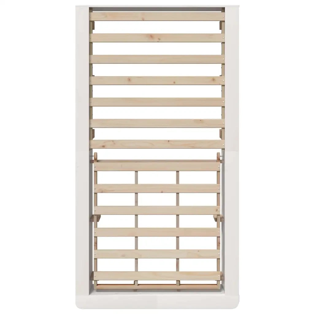 Struttura del letto-Giroletto-Rete del Letto Bianco 75 x 190 cm Pino massello 812944