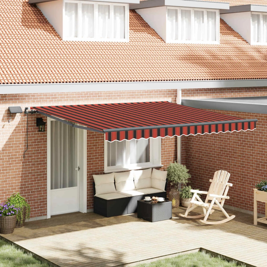Tenda da Sole | Tenda Retrattile arancione e marrone 400 ¡Á300 cm Tessuto