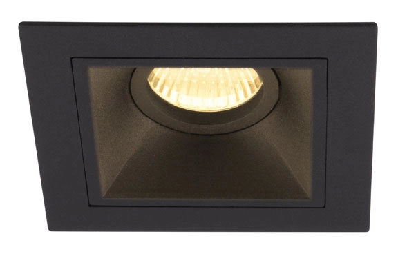 Faretto da incasso quadrato nero GU10 50W Maxlight