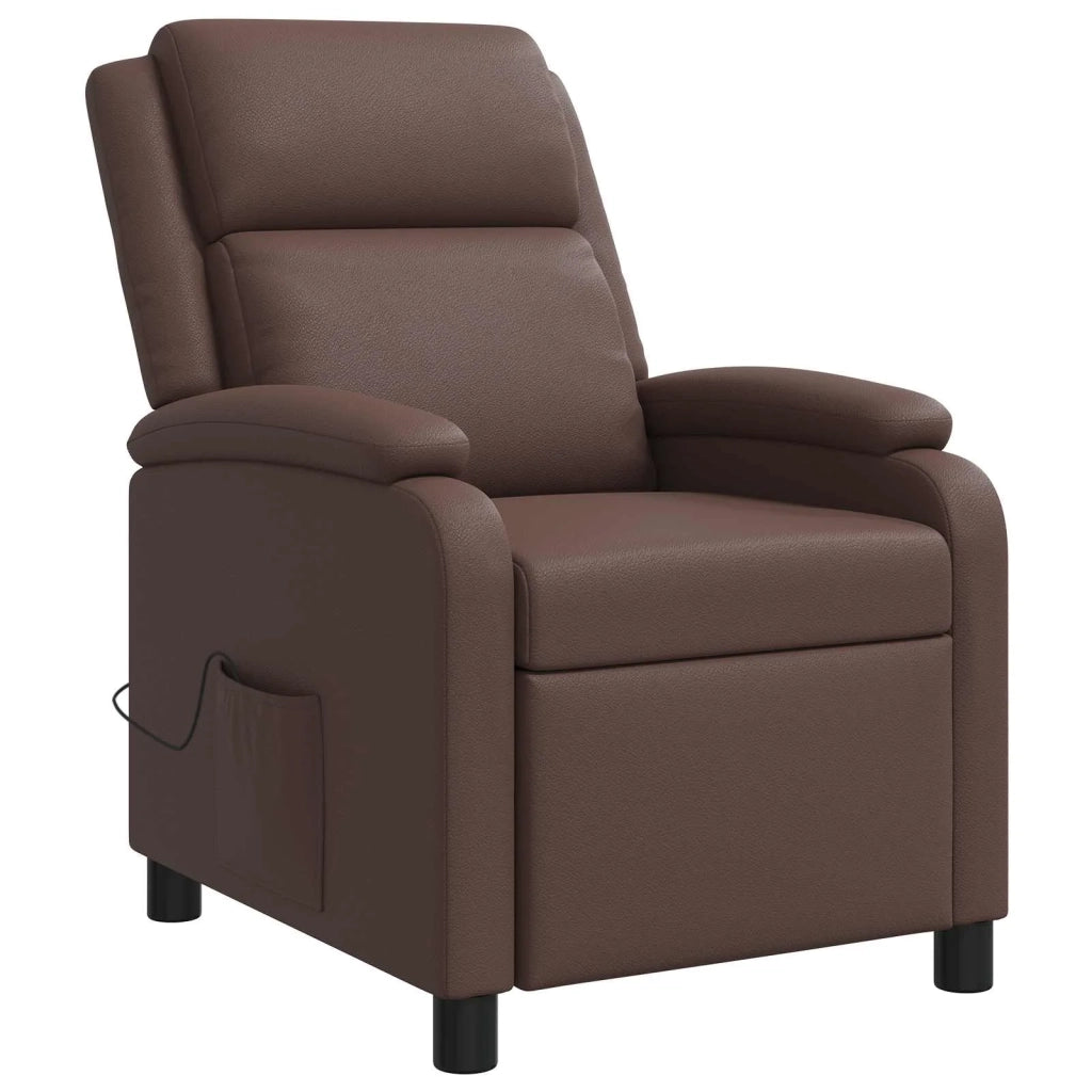 Divano Sedia-Poltrona Massaggiante Marrone Similpelle 556048