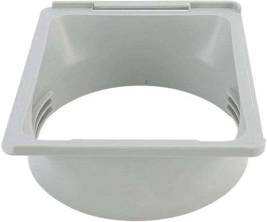 Connettore a Slang 5,9 pollici - Connettore Quadrato per Tubo - Supporta la Rotazione a Destra/Contro l'Ora in Viti - Realizzato in ABS Duraturo - Adatto per Tubi da 150 mm - Raffreddamento Efficiente - Connettore per Condizionatore d'Aria