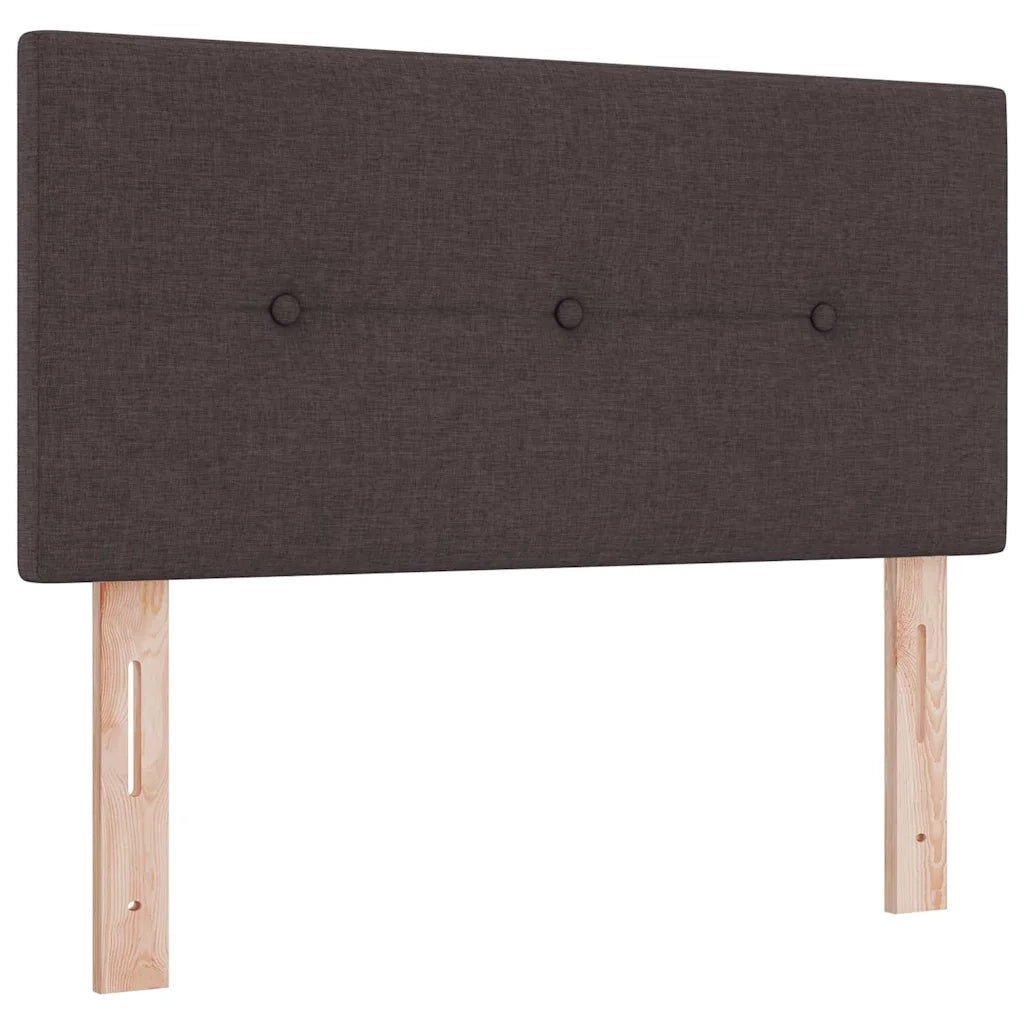 Letto a molle con materasso Marrone Scuro 90 x 200 cm Tessuto