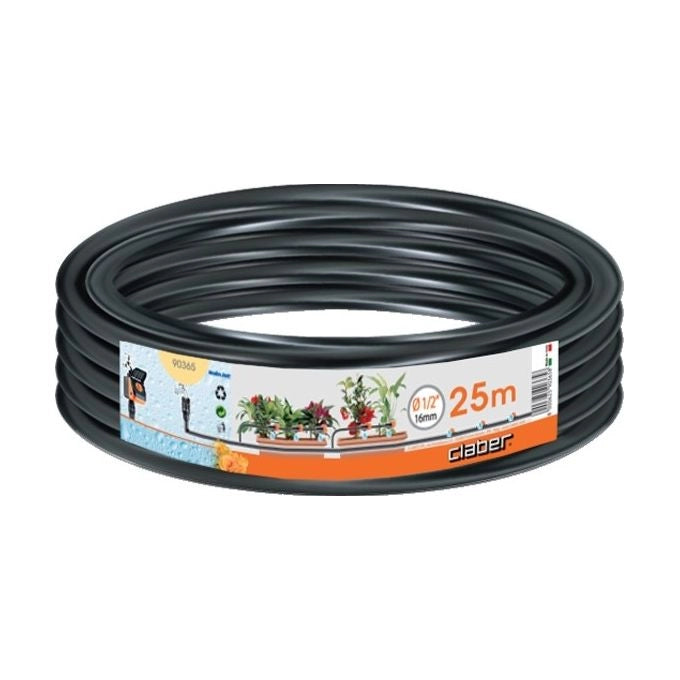 Claber 90366 Rainjet Tubo Collettore 1-2'' 50 m Polietilene Flessibile Antialghe colore Nero