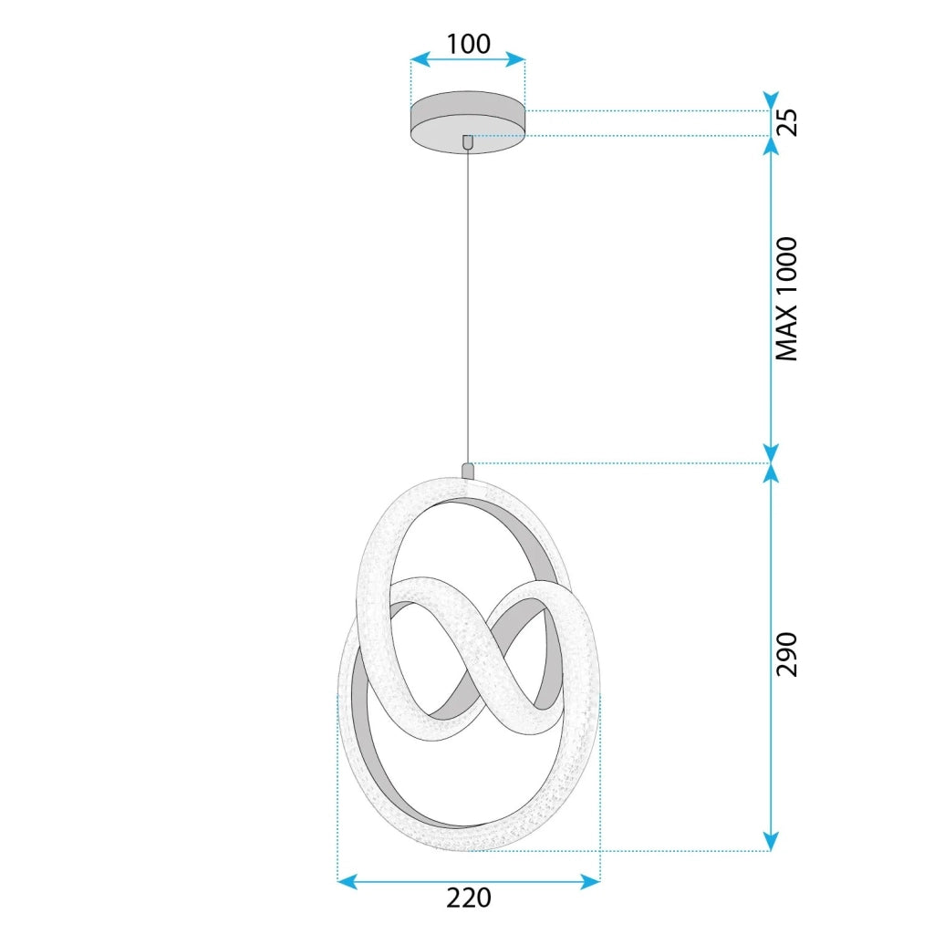 Lampada A Sospensione Led G068-cp Gold