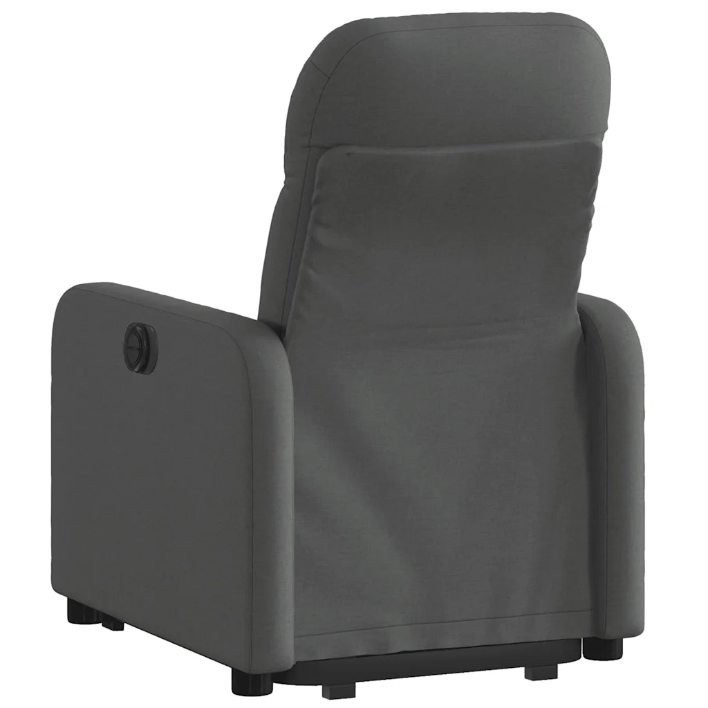 Poltrona | Sedia Relax Alzapersona Reclinabile Grigio Scuro in Tessuto