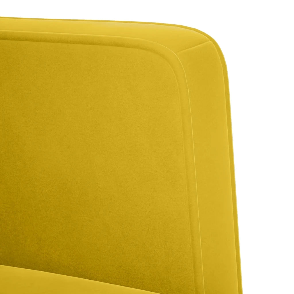 Divano Divanetto Giallo 111 cm in Velluto 4100575