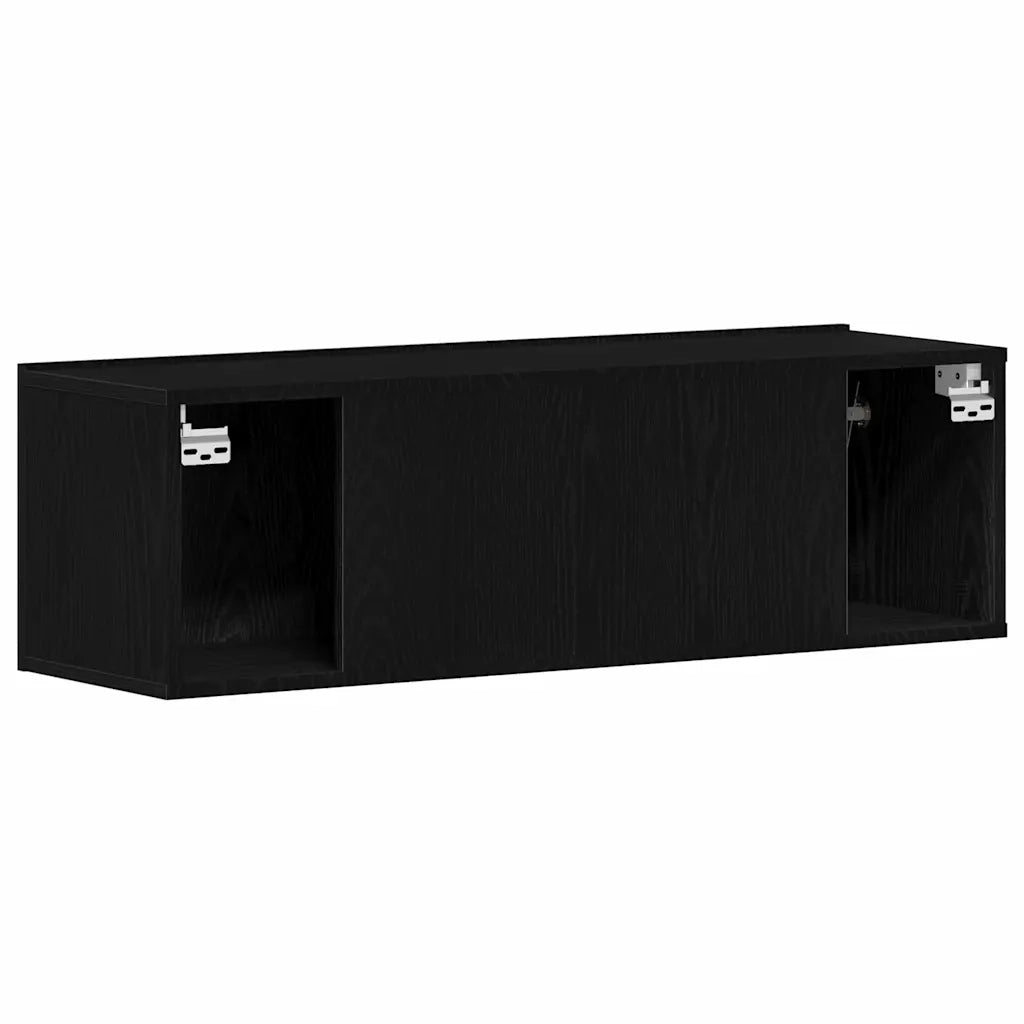 Mobile TV Rovere Nero 100 x 30 x 30 cm Legno multistrato 862487