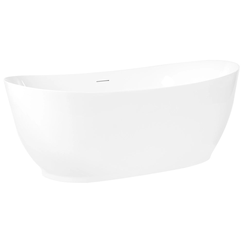 Vasca da bagno freestanding bianca in acrilico 1700 x 800 mm ovale moderna