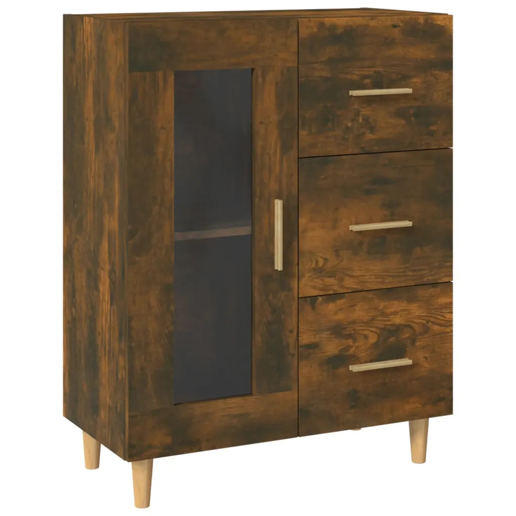 Credenza-Buffet-Armadio da cucina Rovere Fumo 69,5x34x90 cm in Legno Multistrato 112142
