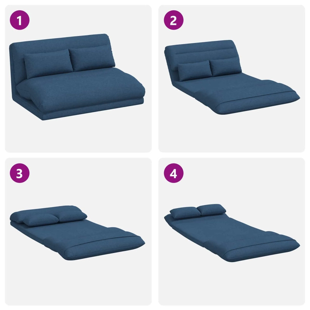 Sedia da Pavimento Blu 110 x 82 x 55 cm Tessuto 42028208