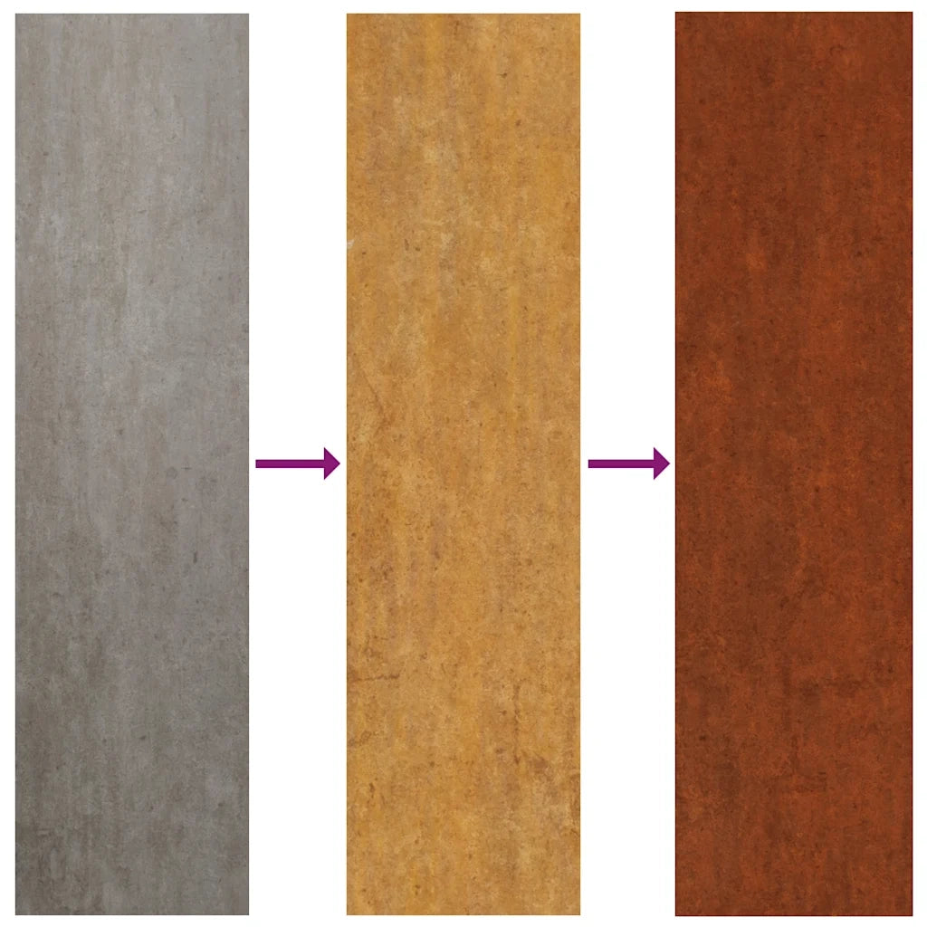 Decorazione Muro da Giardino-Decorazioni da giardino 105x55 cm Foglia Acciaio Corten
