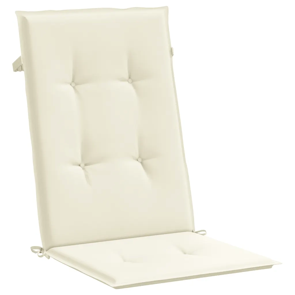 Cuscini per Sedie 6 pz Crema 120x50x3 cm in Tessuto 314106