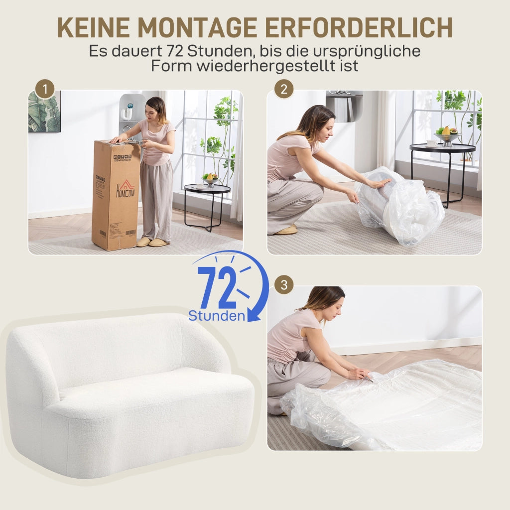 Divano 2 posti imbottito ¨C zephmum ¨C crema